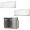 Daikin Climatizzatore BTU 7000+9000 FTXA20CW FTXA25CW 2MXM50A Dual Split Parete Stylish Bianco 7+9 R-32 Nero WIFI Alexa Google