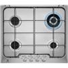 Electrolux PX640UV Serie Soft Piano Cottura 4 Fuochi a Gas 60 cm (1 Bruciatore Wok) colore Inox