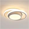 Comely - Plafoniera LED rotonda a Soffitto, bianca, potenza di 32W, 2350LM, con Design Moderno. Luce Bianca Calda 3000K, adatta ad ogni ambiente, come: Corridoio, Cucina, Camera da Letto o Soggiorno