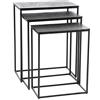 Amadeus Set di 3 mini console in ghisa di alluminio, multicolore, standard
