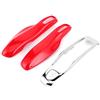Kuuleyn Fob per chiavi, 3 pezzi in ABS per portachiavi con custodia protettiva adatta per Porsche Macan/Cayenne/Panamera(Rosso+Argento)