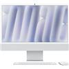 Apple iMac 24Retina Display 4,5K, Chip M4 con CPU 8‑core, GPU 16GB, 256GB SSD, Argento [MWUC3T/A]