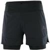 Salomon Sense 2IN1 Short Black - Pantaloncini Trail Running