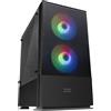 GielleService CASE MARS Gaming MCZ Mini Tower Box Micro ATX, Mini-ITX Pannello laterale in acrilico Illuminazione RGB