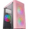 GielleService CASE MARS Gaming MC300 MC300P Finestra in vetro temperato 3 ventole FRGB Griglia frontale TOTAL-MESH