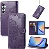 Fertuo Cover per Samsung Galaxy A35 5G, Custodia Portafoglio a Libro in Pelle Flip Cover con Porta Carte, Chiusura Magnetica [Disegni di Mandala] Case Antiurto per Samsung Galaxy A35 5G, Viola