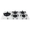 WHIRLPOOL Piano Cottura a Gas, 90 cm, 5 Fuochi, Vetro Bianco - GOA9523/WH