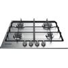 INDESIT Piano Cottura a Gas, Estetica Inox, 60 cm, 4 Fuochi, Acciaio Inox - THP 642 IX/I