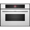 BOSCH Forno Compatto Combinato con Microonde, Serie 8, h 45 cm, Capacità 45 Lt, Vetro Bianco - CMG7241W1