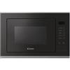CANDY Microonde con Grill ad Incasso, Linea MODERNA, h 38 cm, Capacità 25 Lt, Vetro Nero + Acciaio Inox - MIG25BNT - ULTIMI PEZZI