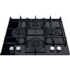 HOTPOINT ARISTON HOTPOINT Piano Cottura a Gas, 4 Fuochi, 60 cm, Nero - HAGS 61F/BK