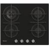 CANDY Piano Cottura a Gas, Linea MODERNA, 60 cm, 4 Fuochi, Vetro Nero - CVG6BR4WPB - FUORI PRODUZIONE sostituito da CVG6BR4WTB