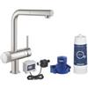 GROHE Blue Pure + Minta Starter Kit, Super Steel - 12 083 6 - NON POSSIAMO AVERLO - RICHIEDERE PREVENTIVO