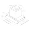 ELICA Cappa Sottopensile, Linea BOX IN PLUS IXGL/A/120, 120 cm, Acciaio Inox + Vetro Bianco - PRF0097797A