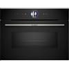 BOSCH Serie 8, Forno compatto combinato con microonde da incasso, 60 x 45 cm, Nero - CMG7761B1