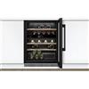 BOSCH Cantinetta vino sottopiano da incasso, Serie 6, 2 zone temperatura separate, Classe Energetica G, Nero - KUW21AHG0