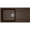 ELLECI Lavello 1 vasca con gocciolatoio, Linea LIFE 480, Installazione Sopratop, 80 cm, GRANITEK Avena - LG248051
