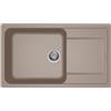 ELLECI Lavello 1 vasca con gocciolatoio, Linea LIFE 410, Installazione Sopratop, 60 cm, GRANITEK Tortora - LG241043