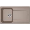 ELLECI Lavello 1 vasca con gocciolatoio, Linea LIFE 400, Installazione Sopratop, 45 cm, GRANITEK Tortora - LG240043