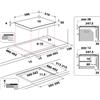 HOTPOINT ARISTON HOTPOINT Piano Cottura a Induzione, 4 Piastre, 59 cm Clean Protect, Nero - HS 4960C CPNE