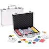Dal negro valigetta Fiches, 300 poker chips con valore gr. 11,5