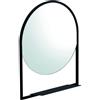 COLAVENE - Specchio rotondo retroilluminato LED con mensola 60x75 - 330252
