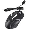 Dpofirs Mouse da Gioco Cablato USB RGB, Mouse da Gioco Ottico Cablato 1200 DPI Che Respira Luci Colorate RGB con Rotellina di Scorrimento 3D Mouse Ergonomico per Giocatori PC Windows(Nero)