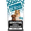Burns Adult & Senior Sensitive - Pollo e mais integrale Crocchette per cane - Confezione economica: 2 x 6 kg