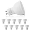 Eslas 6W Lampadine LED GU10, 3000K Luce Bianca Calda, 600LM, Equivalente a 60W, 120°Angolo del Fascio, CRI>80+,Non-Dimmerabile, Confezione da 10