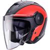 Caberg Casco Moto Jet Caberg SOHO MILANO Nero Opaco Rosso