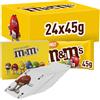 Eurocali M&M's Peanut Confetti con Arachidi Ricoperti di Cioccolato al Latte Box da 24 Bustine di Praline Croccanti da 45g Ognuna + Mazzo Carte da Gioco