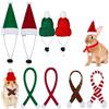 Little Bean Set di 8 vestiti natalizi per piccoli animali: cappa, sciarpa e costume di animali per conigli, criceti, tassi, cincillà, ricci - vestiti natalizi e accessori per animali domestici