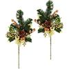 Flair Flower Rami Decorativi/pigne, Set da 2, 46 cm, Decorazione Natalizia
