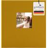 goldbuch 27 920 Bella Vista Album Fotografico con Ritaglio Senape, Album Promemoria formato 30x31 cm, Album Foto 60 pagine nere con divisori in pergamena, Album fotografico con copertina in lino