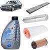 OP Kit tagliando 4 filtri + 5L olio Q8 5W30 per BMW Serie 3 E90 320D 2004+