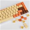 SOLIDEE 136 Keycaps XDA Profile Personalizzati per Sublimazione Colore, Set di Keycaps per Interruttori Cherry/Gateron MX 60%/68%/GK61 Tastiera Meccanica Gaming (Yellow)