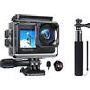 WOLFANG Action Cam GA120 4K30FPS & Set di Selfie Stick