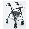 Generico Rollator ROLLY SLIM WIMED Art. 15605600 per ambienti ridotti e passaggi stretti Larghezza totale 50 Cm. Colore Nero/Verde, Portata max 136 kg