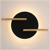Elksdut Applique Da Parete A LED Con Interruttore, Lampada Da Comodino Per Camera Da Letto Con Porta USB Di Ricarica, Lampade Da Testata In Legno Creative, Lampade Da Parete In Metallo Con Paralume In Acrilic