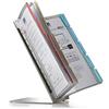 Durable 568800 Function Table 20, Leggio da Tavolo, 20 Pannelli, Formato A4, Cavalierini Termosaldati, Assortiti