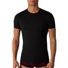 Intimitaly Baci & Abbracci ® Set 3 Magliette Intime Uomo Cotone Elasticizzato Girocollo T Shirt Finissima Cuciture Piatte Intimo Maglietta Uomo Nera Bianca e Colorata BATS400 (L, 3 Nere)