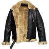 MERCH ATTIRE B3 Bomber Giacca in Pelle Uomo, Giacca B3 Nera - Ecopelle, 3XL