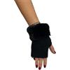 GUESS Guanti donna fingerless gloves fake fur black C25GU51 AW5208POL02 M