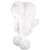 Futrzane Cappello Aviatore - Colbacco in Pelle con Pelliccia Sintetica da Donna (L, Sabbia - Beige Siberian)