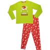 United Labels Pigiama Grinch per Bambine e Bambini, Verde Rosso, 98-104, Pigiama Lungo per Bambini, Pigiama Invernale di Natale