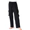 PANASIAM Pantaloni cargo | Comodi pantaloni estivi da uomo con 4 pratiche tasche | Pantaloni in tessuto in cotone | Unisex, Nero , M