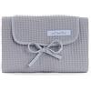 Mi bollito - fasciatoio portatile pieghevole e impermeabile. Tessuto 100% cotone waffle. Facile da riporre nella borsa materna. Ideale come regalo per neonati. (Grigio chiaro)