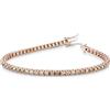 Gioielli di Valenza Bracciale tennis in oro rosa 750 con diamanti brown