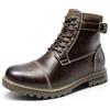 Bruno Marc Stivali da Uomo Chukka Stivale Vintage Oxford Uomo Stivali da Lace-Up Casual Motociclista Uomo,Size 44.5,Marrone/Scuro,ENGLE-05
