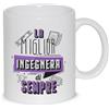 thedifferent Tazza Colazione Latte thè Mug Relax con grafica - La miglior Ingegnera di sempre - idea regalo Compleanno Natale Amica Mamma Nonna Sorella Zia